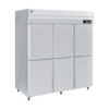 Commercial Industrial Stainless Steel Upright Air Cooler Dual-zone 6 Doors Hotel Kitchen Butcher