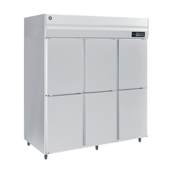 Commercial Industrial Stainless Steel Upright Air Cooler Dual-zone 6 Doors Hotel Kitchen Butcher