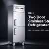 1 Two Door Vertical Stainless Steel Commercial Refrigerator Freezer Commercial Refrigeration Equipment for Hotel Restaurant
