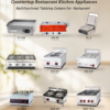 1 Commercial Desktop Gas Stove Full Range 304 Stainless Steel Griddle Grill Soup Warmer Noodle Cooker Oden Pot