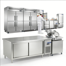 CPVKRY Stainless Steel Electric Snack Food Catering Equipment for Food Trucks Street Food Kiosks Bubble Tea Shops Fast Food
