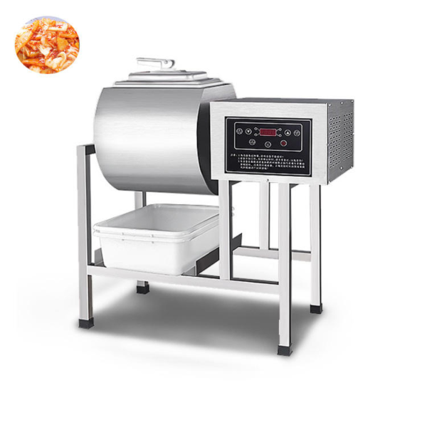 1 35L Commercial Digital Control Vacuum Meat Marinating Tumbler 220V Food Grade Stainless Steel Automatic Rotary Tumbling Food