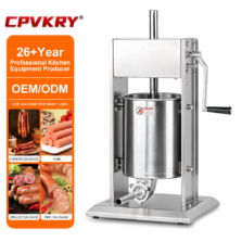 Heavy Duty Stainless Steel Commercial Sausage Stuffer Machine Manual Sausage Stuffer for Catering Restaurant Kitchen Supplies