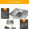 1 Detachable Desktop Fries Draining Bin Full Perforated Mesh Quickly Filter Grease for Crispy French Chips Display