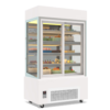 Bakery Equipment Vertical Square Cake Display Showcase Air Cooler Large Capacity 4-Layer Anti-Fog Glass Shelves Digital