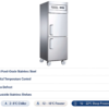 2 Two Door Vertical Stainless Steel Commercial Refrigerator Freezer Commercial Refrigeration Equipment for Hotel Restaurant