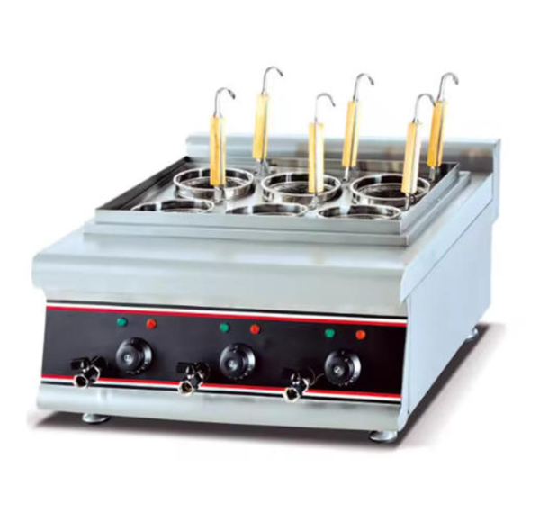 2 Commercial Desktop Gas Stove Full Range 304 Stainless Steel Griddle Grill Soup Warmer Noodle Cooker Oden Pot