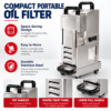 High Quality Commercial Stainless Steel Cooking Oil Filter Trolley for Hotel Kitchen and Restaurant Solution