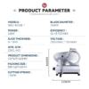 Stainless Steel Electric Meat Slicer Semi-Automatic Commercial Meat Slicer Matching Meat Grinders Complete Butcher Equipment