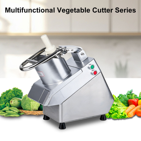 Stainless Steel Multifunctional Electric Vegetable Cutter Motor Portable Commercial Kitchen Cutter for Fast Food Restaurants CE