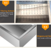 2 Detachable Desktop Fries Draining Bin Full Perforated Mesh Quickly Filter Grease for Crispy French Chips Display