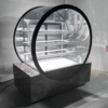 Luxury Round Cake Display Cabinet Multi Layer Adjustable Shelves Microcomputer Temperature Controller LED Light Tube