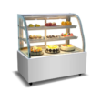 Adjustable Temp Luxury Curved Glass Anti-Fog Pastry Display Cabinet Air Cooling Mode for Hotel Cafe Dessert Retail Equipment