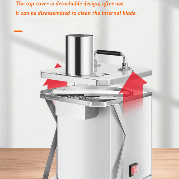 Commercial Electric Motor Stainless Steel Vegetable Dicing Machine 200W for Restaurant Catering