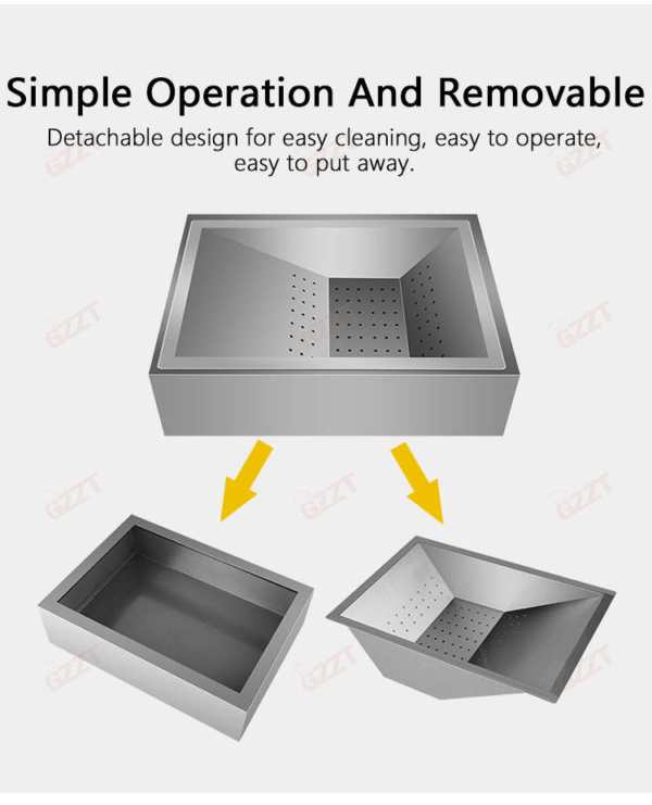 3 Detachable Desktop Fries Draining Bin Full Perforated Mesh Quickly Filter Grease for Crispy French Chips Display