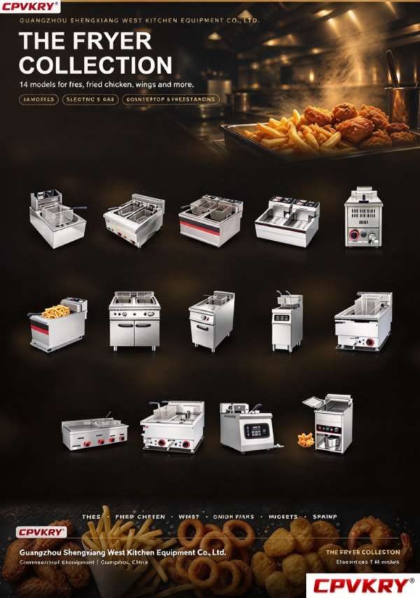 4 Commercial Electric Deep Fryer Equipment Full Range of Styles 304 Stainless Steel for Hotel Kitchen and Fast Food