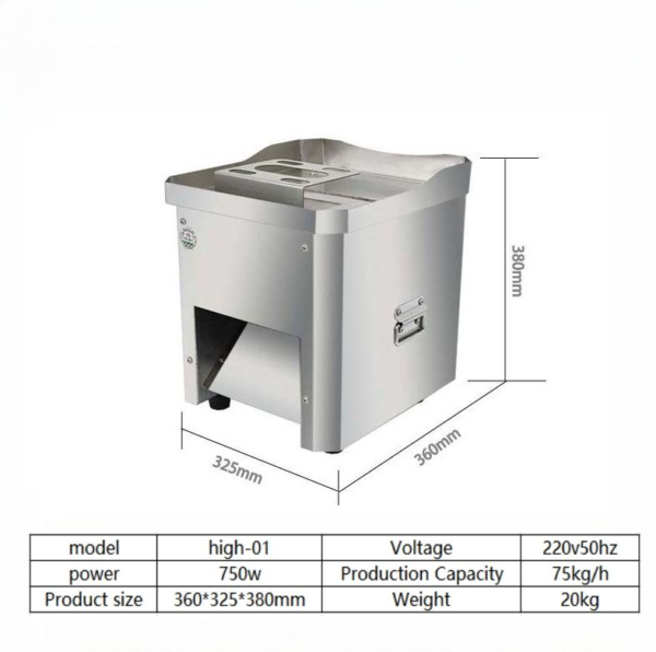 4 New 750W Electric Meat Slicer Cutter Machine Commercial Grade Stainless Steel Blade with Adjustable Thickness 2.5mm-15mm