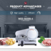 4 Heavy Duty Industrial Meat Slicer Semi-Automatic Stainless Steel Electric Ham Sausage Slicing Machine Catering Equipment