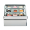 5 Commercial Curved Glass Cake Display Showcase Anti-Fog Tempered Glass LED Lighting Adjustable Temperature Control for Mousse