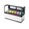 Countertop Commercial Ice Cream Showcase White Defog Glass Microcomputer Temp Controller for Mini Dessert Shop