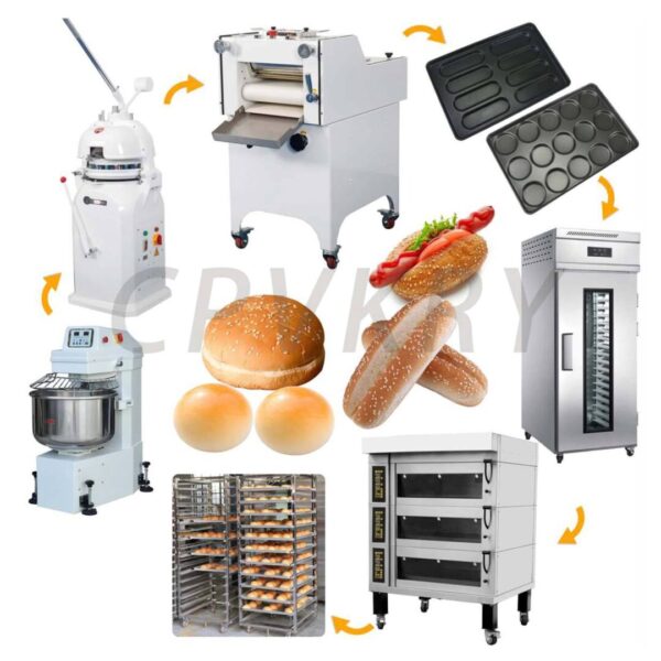 5 CPVKRY Customized Stainless Steel Electric/Gas Baking Equipment Complete Set for Bread Mooncake Cookie Egg Tart Production Line