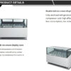High Capacity Commercial Display Freezer for Ice Cream Imported Compressor Dual Automatic Defrost Marble Base