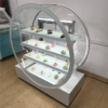 Luxury Round Cake Display Cabinet Multi Layer Adjustable Shelves Microcomputer Temperature Controller LED Light Tube
