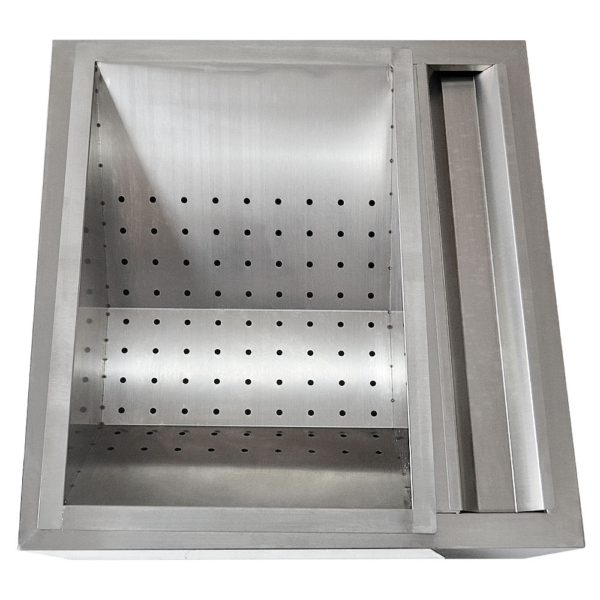 6 Smooth Welded Sloped Bottom Fries Draining Bin Easy Clean Stainless Steel Chip Strainer Basin for Daily Fried Chips Processing