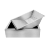 6 Detachable Desktop Fries Draining Bin Full Perforated Mesh Quickly Filter Grease for Crispy French Chips Display