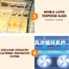 Straight Glass Commercial Refrigerated Air Cooler Cake Display Cabinet LED Lighting for Bakery Dessert Fruit Fresh Food Showcase