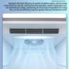 Freestanding Refrigerated Deli Showcase Anti Fog Curved Glass Mobile Casters Digital Temperature Control High Efficiency
