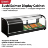 Commercial Sushi Bar Display Cabinet Table Top Sushi Refrigerated Showcase With LED Light Tube R290a Refrigerant