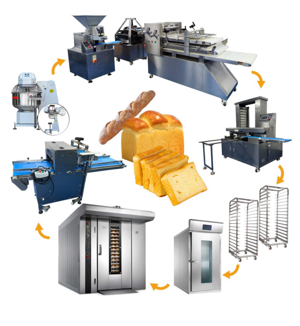 CPVKRY Professional Automatic Android-Controlled Stainless Steel Commercial Bakery Equipment Set Compressor Baking One-stop
