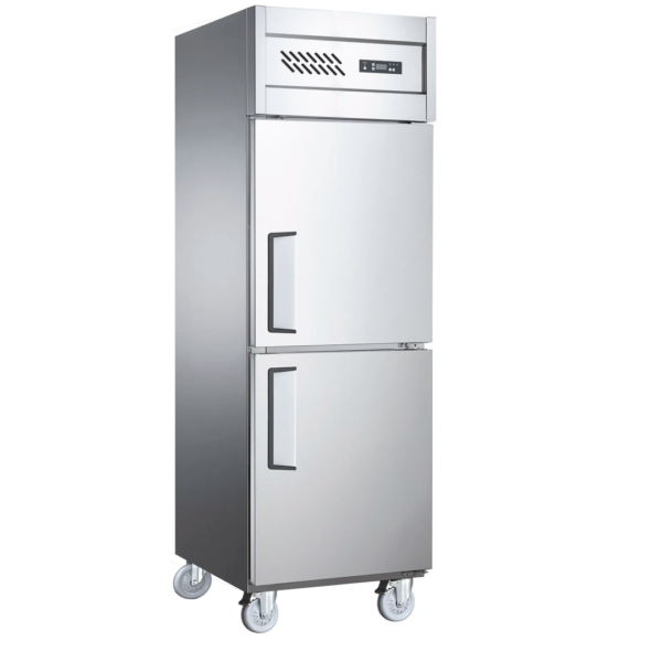 DR-1-1 Two Door Vertical Stainless Steel Commercial Refrigerator Freezer Commercial Refrigeration Equipment for Hotel Restaurant