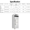 DR-1-1 6 Two Door Vertical Stainless Steel Commercial Refrigerator Freezer Commercial Refrigeration Equipment for Hotel Restaurant