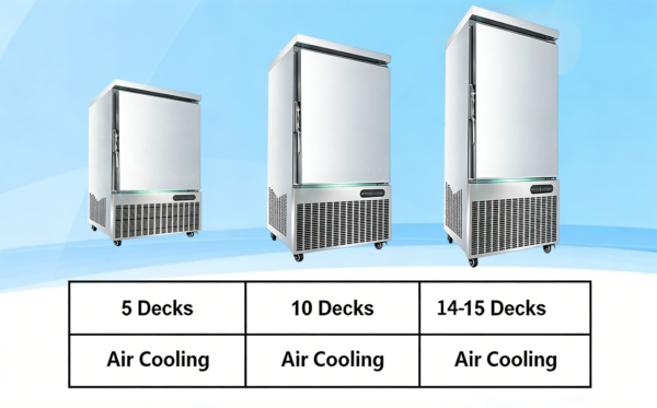 Commercial Blast Freezer Single-Temperature Upright 5-15 Trays Containerized High Efficiency Stainless Steel Premium Brand