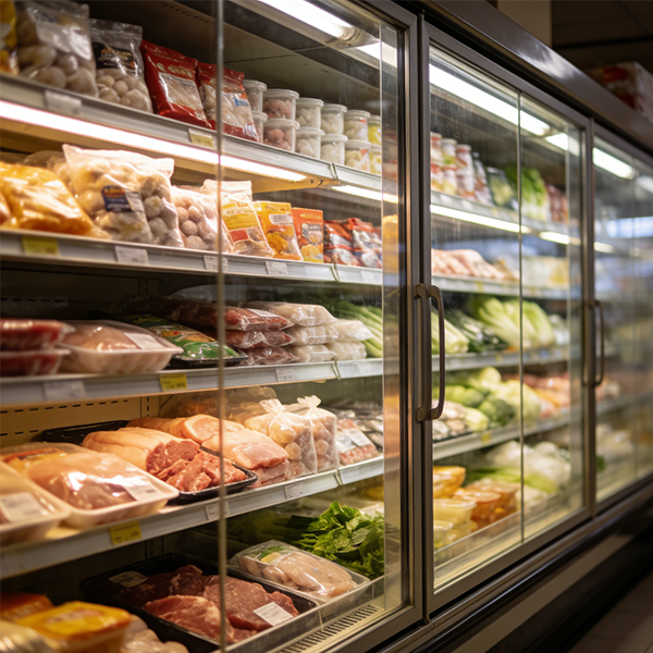 F01 4 CPVKRY Upright Double-Temperature Multi Deck Commercial Freezer Showcases Supermarket Fridge Food Chiller Display Adjustable