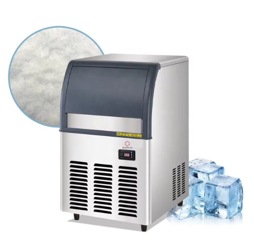 Commercial Snow Flakes Ice Cube Maker Machine Stainless Steel Compressor Intelligent Digital Control Compact Design for Bars