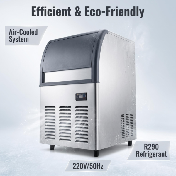 Commercial Snow Flakes Ice Cube Maker Machine Stainless Steel Compressor Intelligent Digital Control Compact Design for Bars