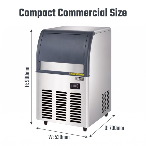 Commercial Snow Flakes Ice Cube Maker Machine Stainless Steel Compressor Intelligent Digital Control Compact Design for Bars