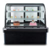 IMG_6913 Curved Front Anti-Fog Glass Single-Temperature Air Cooler Cake Dessert Display Chiller 3 Shelves Digital Temperature Control
