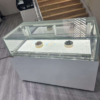 Countertop Glass Display Cabinet for Cakes Single Layer Flat Storage Digital Temperature Controller for Pastry Chiller