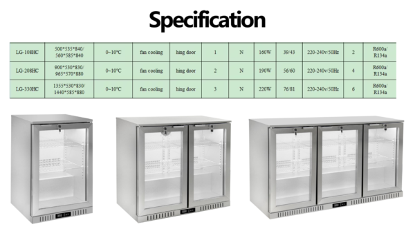 Compact Upright Beverage Display Cooler Air Cooler Glass Door Refrigerator Commercial Use Stainless Steel Hotel Restaurant