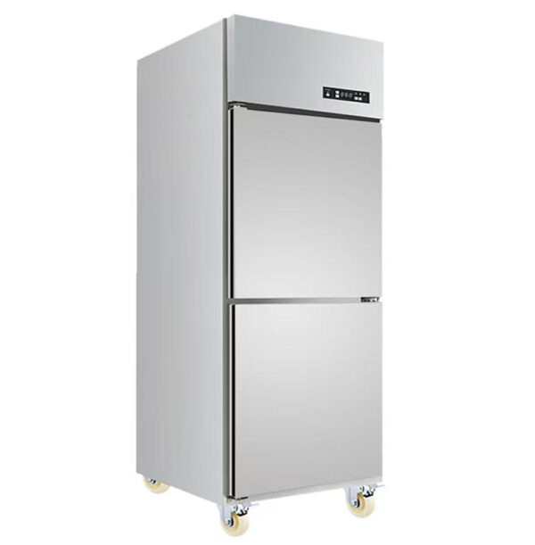 ZHUTU New Upright Mobile Two Door Stainless Steel Commercial Refrigerator for Restaurant and Fast Food Refrigeration Equipment