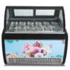 Ice Cream Refrigerator Showcase Commercial Single-Temperature Ice Cream Refrigerator Showcase Heating Wire Defog Glass Imported Compressor Fiberglass Base Dual