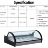 Table Top Small Gelato Ice Cream Display Freezer 6 Pans Curved Glass Commercial Counter Ice Cream Freezer Display