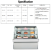 未标题-1-恢复的 Commercial Curved Glass Cake Display Showcase Anti-Fog Tempered Glass LED Lighting Adjustable Temperature Control for Mousse