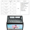 未标题-1-恢复的 Commercial Single-Temperature Ice Cream Refrigerator Showcase Heating Wire Defog Glass Imported Compressor Fiberglass Base Dual
