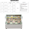 Sliding Door Commercial Cake Display Refrigerator 3-Temperature LED Lighting Luxury White Frame for Restaurant Hotel Dessert