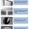 细节图 New Upright Mobile Two Door Stainless Steel Commercial Refrigerator for Restaurant and Fast Food Refrigeration Equipment